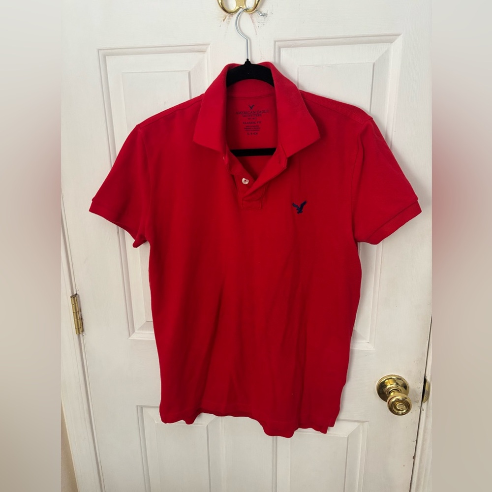 American Eagle Outfitters Vibrant Red Polo - Picture 2 of 4